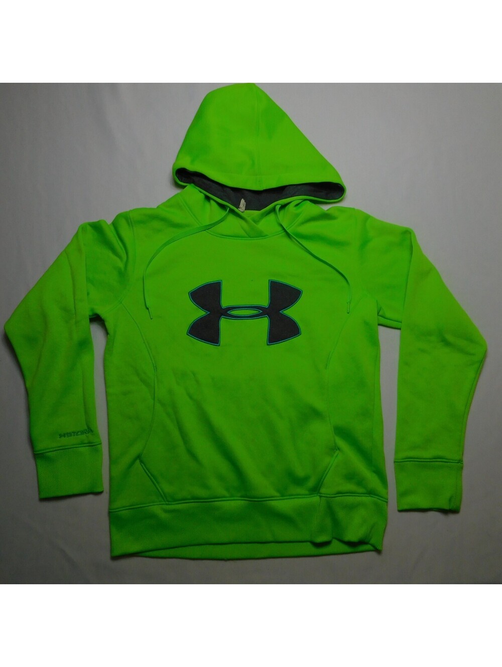 Under Armour Storm ColdGear Hoodie Men S Small Lime Green Pullover Sweatshirt